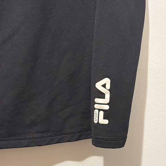 Fila Sport Workout Medium Black Long Sleeve Shirt - Picture 2 of 5